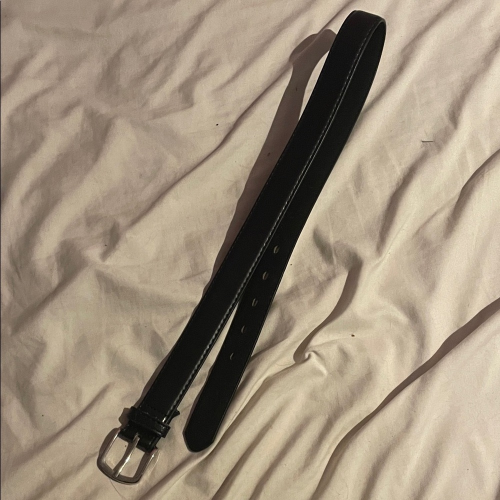 Men's Black Leather Belt